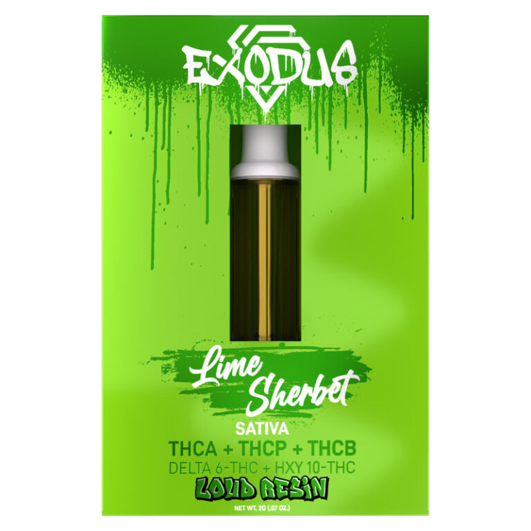 Exodus Zooted Vape Cartridge Lime Sherbet 2g Dr.Ganja
