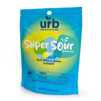 Urb Super Sour Gummies Blue Razz Lemon 750mg 30ct