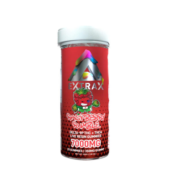 Delta Extrax Adios Blend Gummies Raspberry Rumble 7000mg 20ct