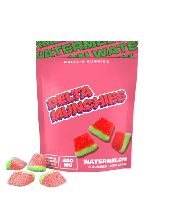 Delta Munchies Delta 8 Gummies Watermelon Bites 450mg 15ct main