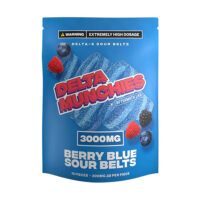 Delta Munchies Delta 8 Sour Belts Berry Blue 3000mg 10ct