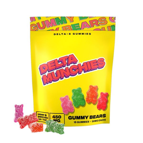Delta Munchies Delta 8 Gummies Gummy Bears 450mg 15ct