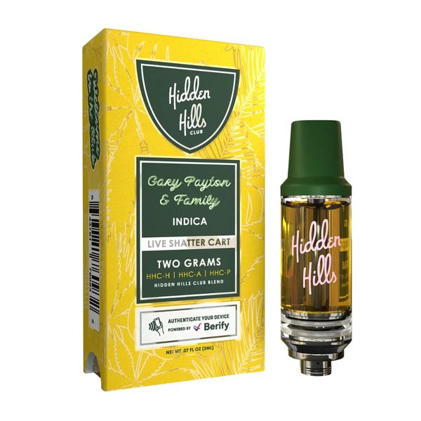 Hidden Hills Live Shatter Cartridge Gary Payton Family 2ml