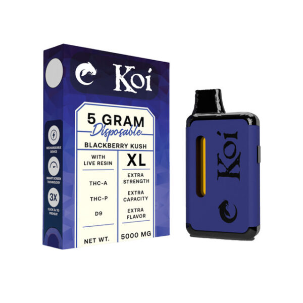 Koi THCA THCP Delta 9 Disposable Blackberry Kush 5g