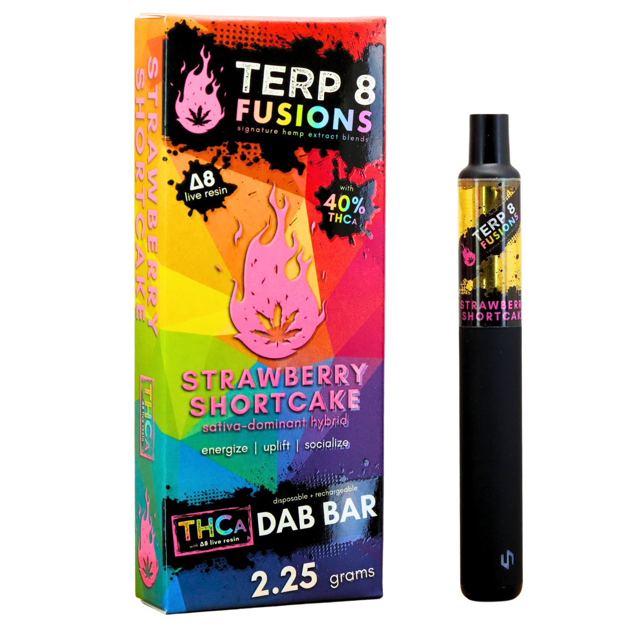 Terp 8 Delta 8 & THCA Live Resin Disposable Vape Pen Strawberry