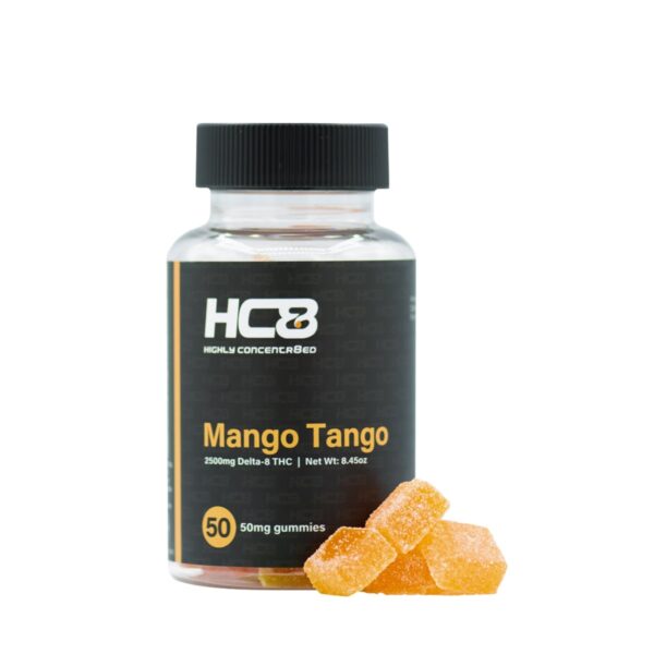 Highly Concentr8ed Delta 8 Gummies Mango Tango 2500mg 50ct