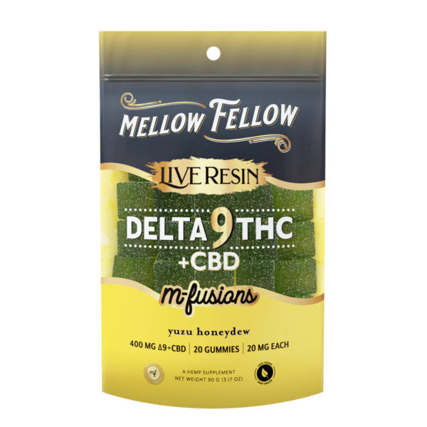 Mellow Fellow CBD & Delta 9 Gummies Yuzu Honeydew 400mg 20ct