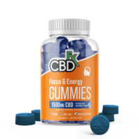 CBDfx CBD Gummies Focus & Energy Blue Raspberry 1500mg 60ct