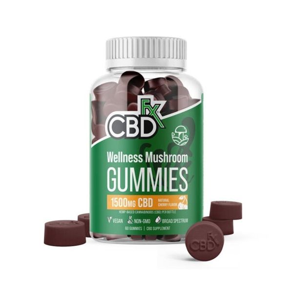CBDfx CBD Gummies Wellness Mushroom 1500mg 60ct