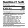 CBDfx CBD Gummies Wellness Mushroom 1500mg 60ct Supplement Facts