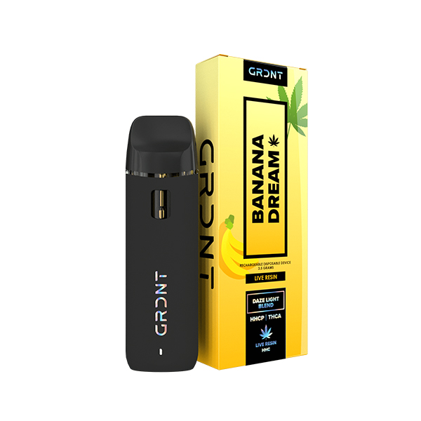 GRDNT Daze Light Blend Live Resin Disposable Banana Dream 3.5g
