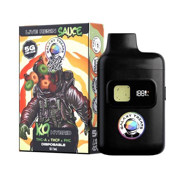 Galaxy Treats Live Resin Sauce Disposable Vape Pen Apple Jack 5g Galaxy Treats Live Resin Sauce Disposable Vape Pen Apple Jack 5g