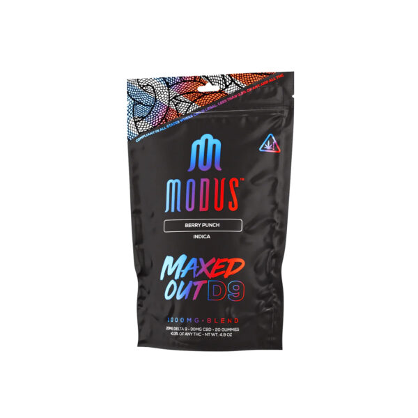 Modus Maxed Out Delta 9 CBD Gummies Berry Punch 1000mg 20ct