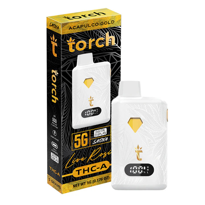 Torch THCA Live Rosin Blend Disposable Acapulco Gold 5g Torch THCA Live Rosin Blend Disposable Acapulco Gold 5g