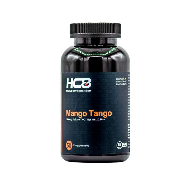 Highly Concentr8ed Delta 9 Gummies Mango Tango 1100mg 50ct