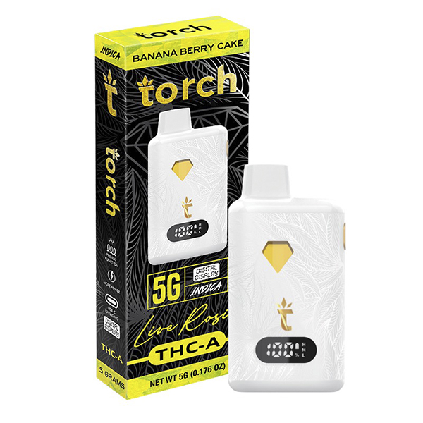Torch THCA Live Rosin Blend Disposable Banana Berry Cake 5g