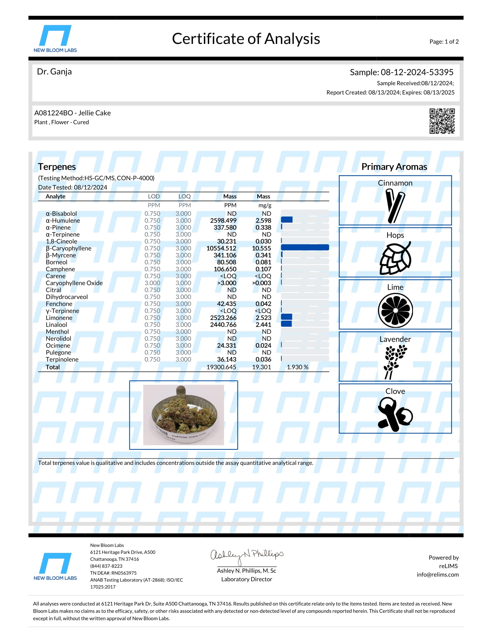 Jellie Cake Terpenes Certificate of Analysis Jellie Cake Terpenes Certificate of Analysis