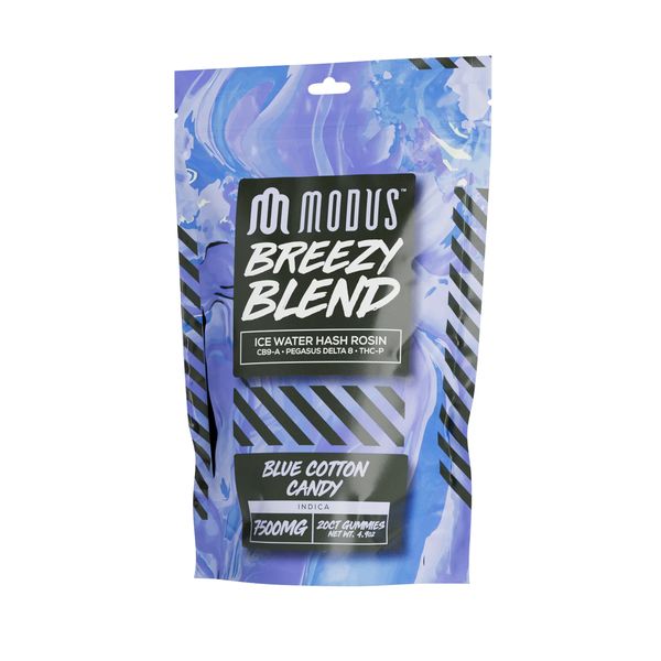 Modus Breezy Blend Gummies Blue Cotton Candy 7500mg 20ct