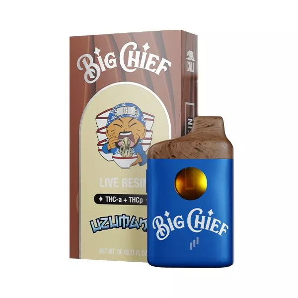 ●BIG CHIEF + THA RUSH THC Bomb Big Chief Live Resin THC-A+THC-P Disposable Vape 3G