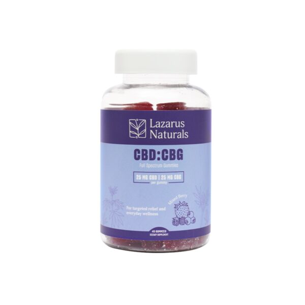 Lazarus Naturals Full Spectrum CBD CBG Gummies Mixed Berry 2000mg 40ct