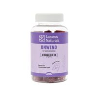 Lazarus Naturals Full Spectrum CBD THC Unwind Gummies Black Currant 2080mg 40ct