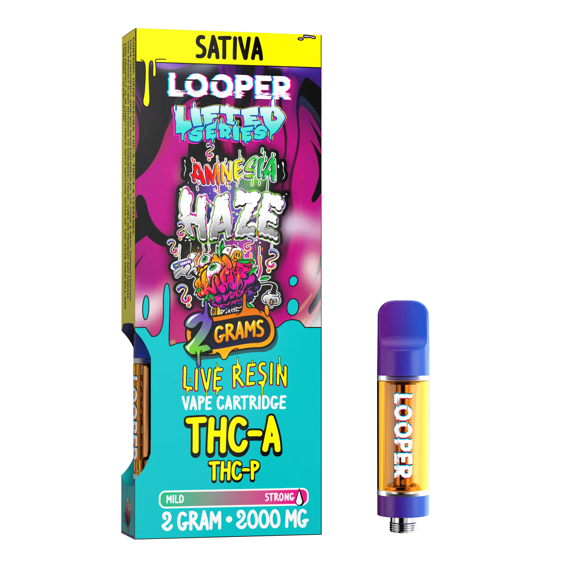 Looper Lifted Series Live Resin Cartridge Amnesia Haze 2g Looper Lifted Series Live Resin Cartridge Amnesia Haze 2g