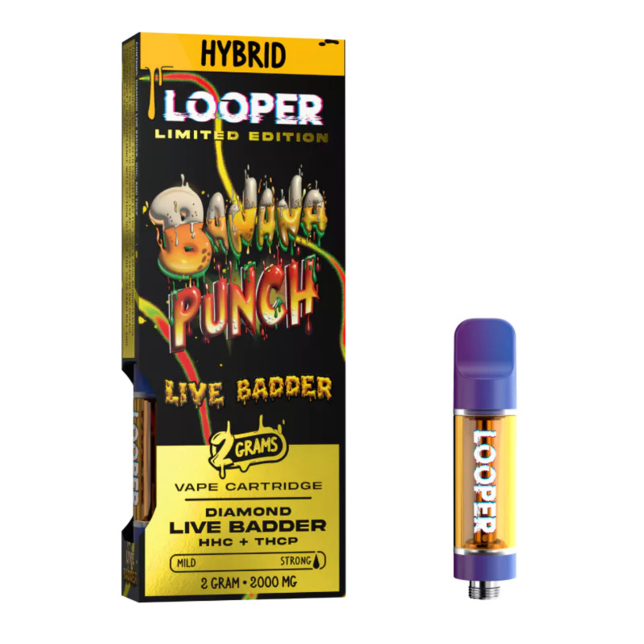 Looper Live Badder Cartridge Banana Punch 2g Looper Live Badder Cartridge Banana Punch 2g