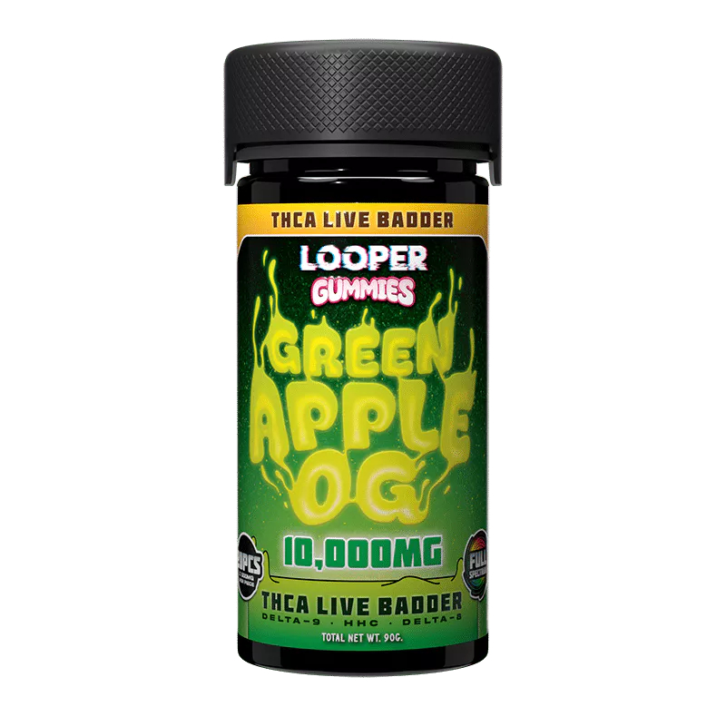 Looper THCA Live Badder Gummies Green Apple OG 10000mg 20ct Looper THCA Live Badder Gummies Green Apple OG 10000mg 20ct
