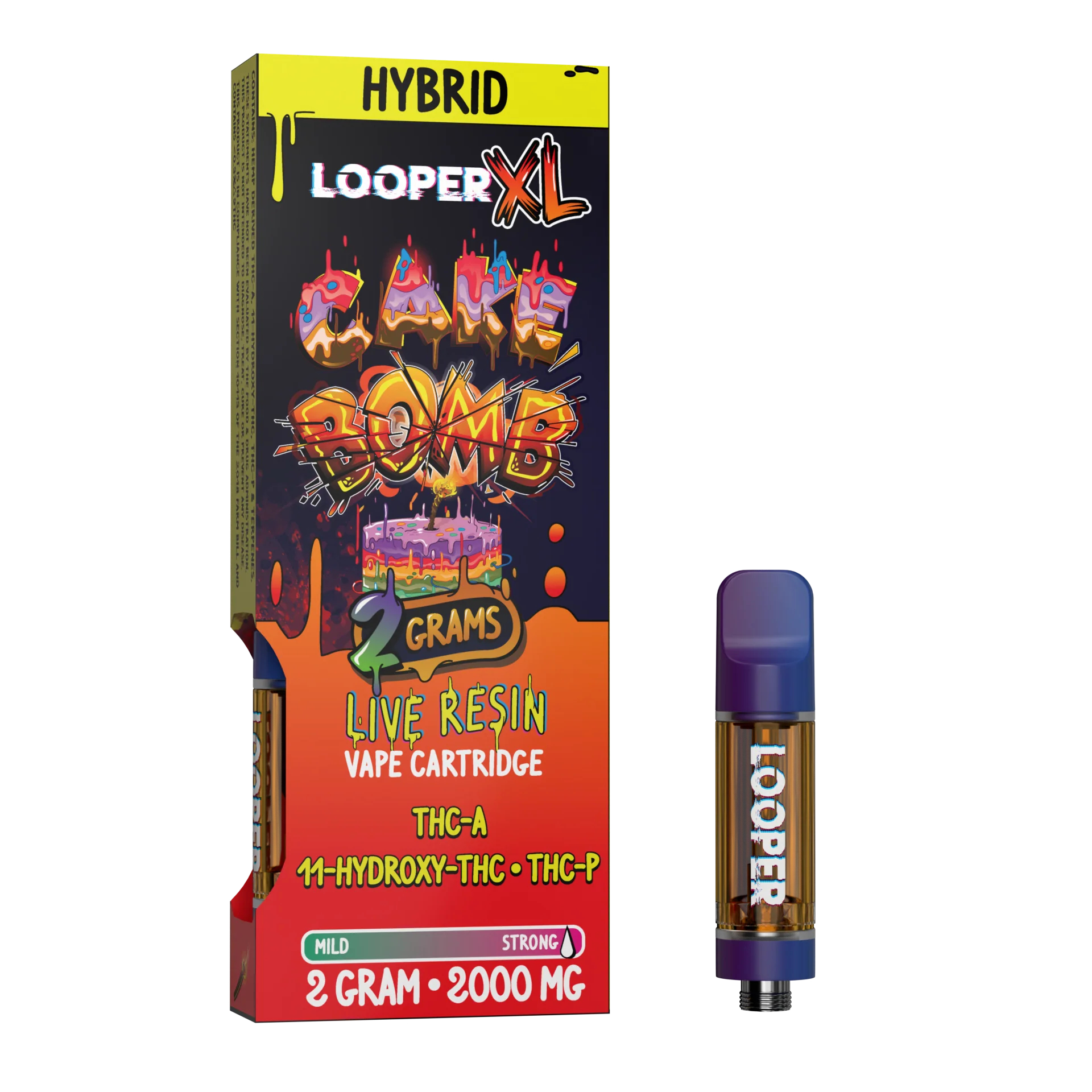 Looper XL Live Resin Cartridge Cake Bomb 2g Looper XL Live Resin Cartridge Cake Bomb 2g