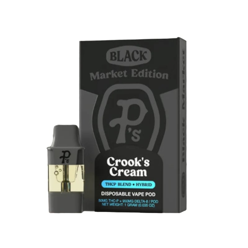 Pushin Ps Black Market Edition THCP Pod Crooks Cream 1g