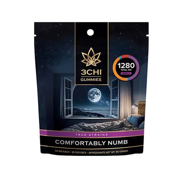 3Chi Comfortably Numb True Strains Gummies 1280mg 20ct