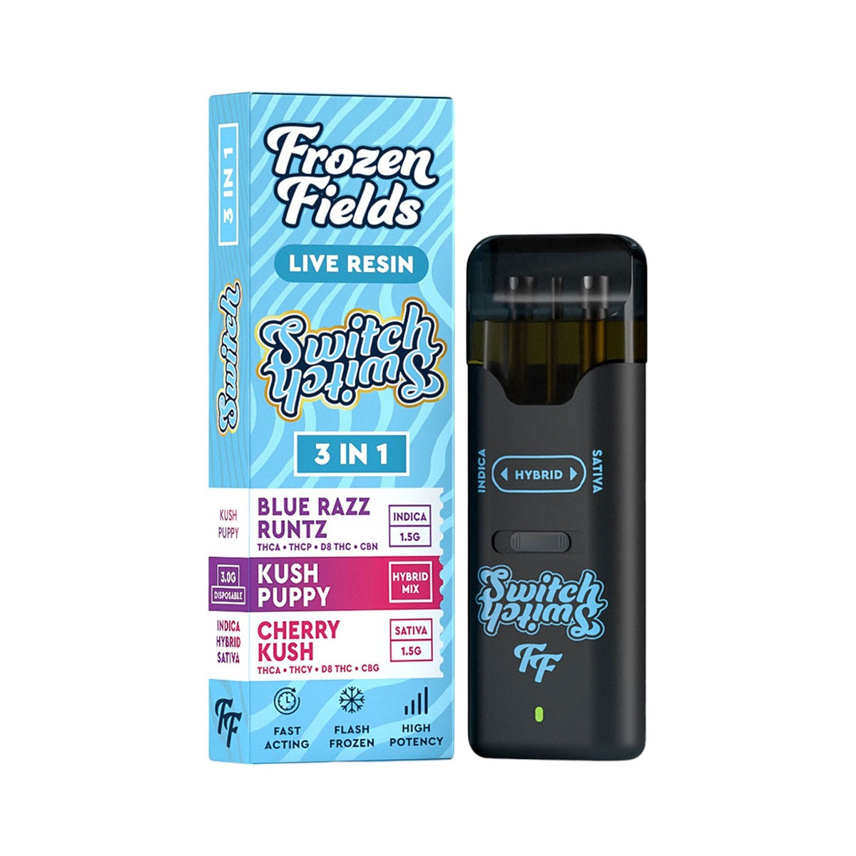 Frozen Fields Live Resin Switch 3 in 1 Disposable 3g - Dr.Ganja