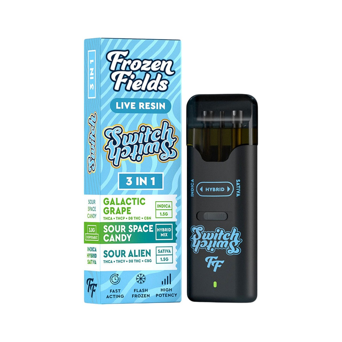 2 flavor disposable vape switch thc Boutiq Switch Liquid Diamonds Vape main image 0