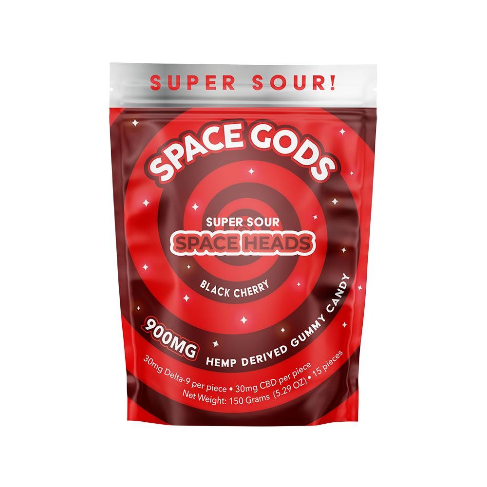 Space Gods Sour Space Gummies Black Cherry 900mg 15ct Space Gods Sour Space Gummies Black Cherry 900mg 15ct