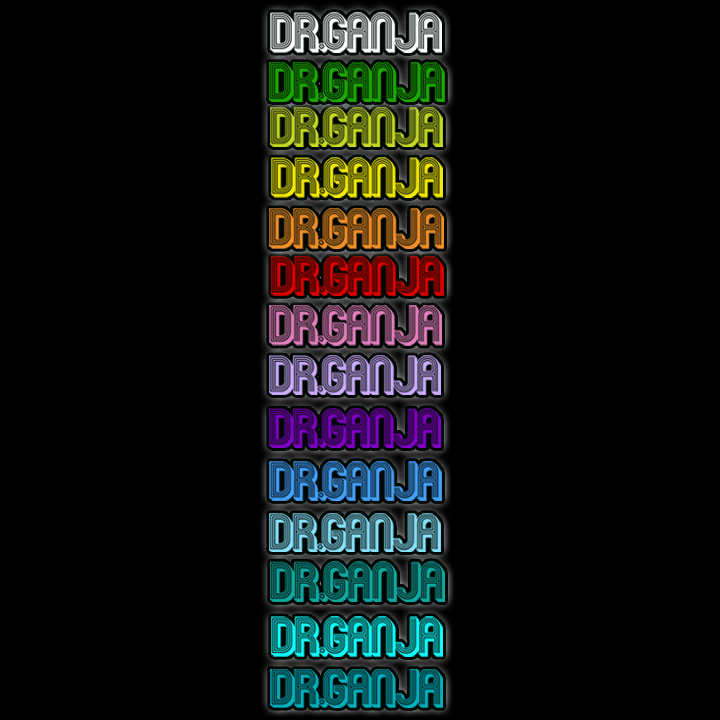 Black Series Dr.Ganja All Bumper Stickers 2x7.25