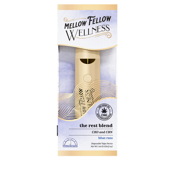 Mellow Fellow Wellness CBD Disposable Blue Razz 1g