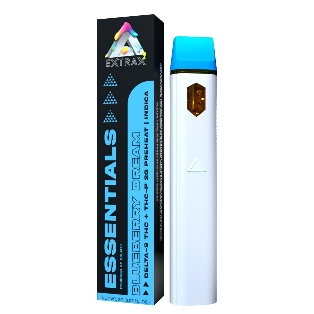 Delta Extrax Essentials D9 THCP Disposable Blueberry Dream 2g