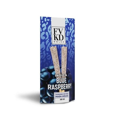 FVKD Diamond Infused Hash Holez THCA Pre-Rolls Blue Raspberry 2ct 4g