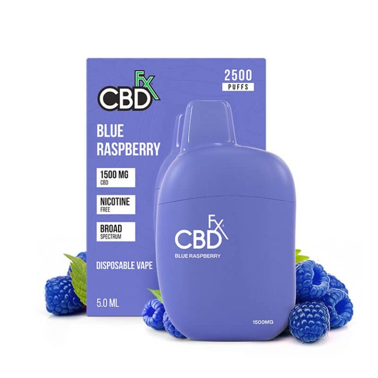 CBDfx Broad Spectrum CBD Disposable Blue Raspberry 5g