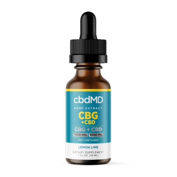 cbdMD Broad Spectrum CBD CBG Oil Lemon Lime 2000mg 30ml