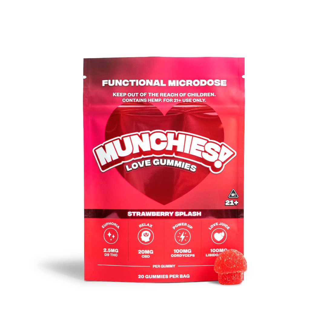 Delta Munchies Functional Microdose Gummies Strawberry Splash 20ct
