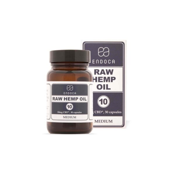 Endoca Raw CBD CBDA Hemp Oil Capsules 300mg 30ct