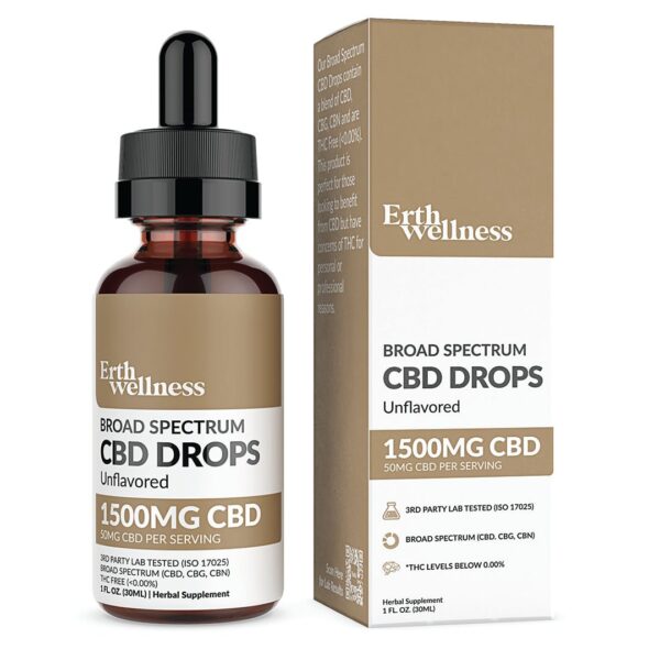 Erth Hemp CBD Oil Tincture THC Free 1500mg 30ml