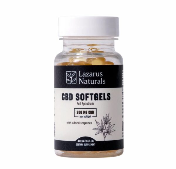 Lazarus Naturals Full Spectrum CBD Softgels 200mg 40ct