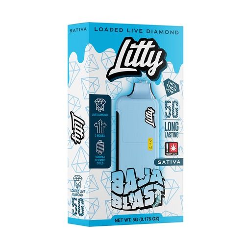 Litty Loaded Live Diamond THCA Disposable Baja Blast 5g