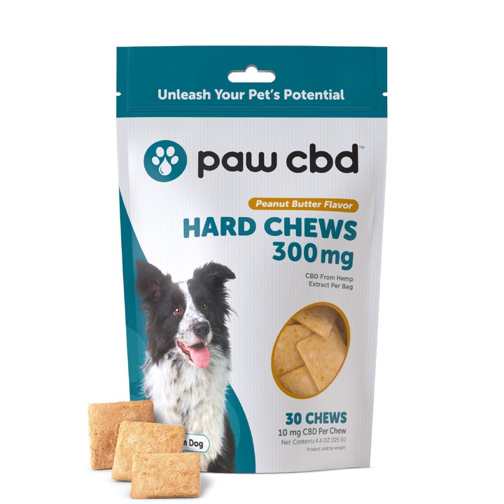 Paw CBD Hard Chews for Dogs Peanut Butter 300mg 30ct Paw CBD Hard Chews for Dogs Peanut Butter 300mg 30ct