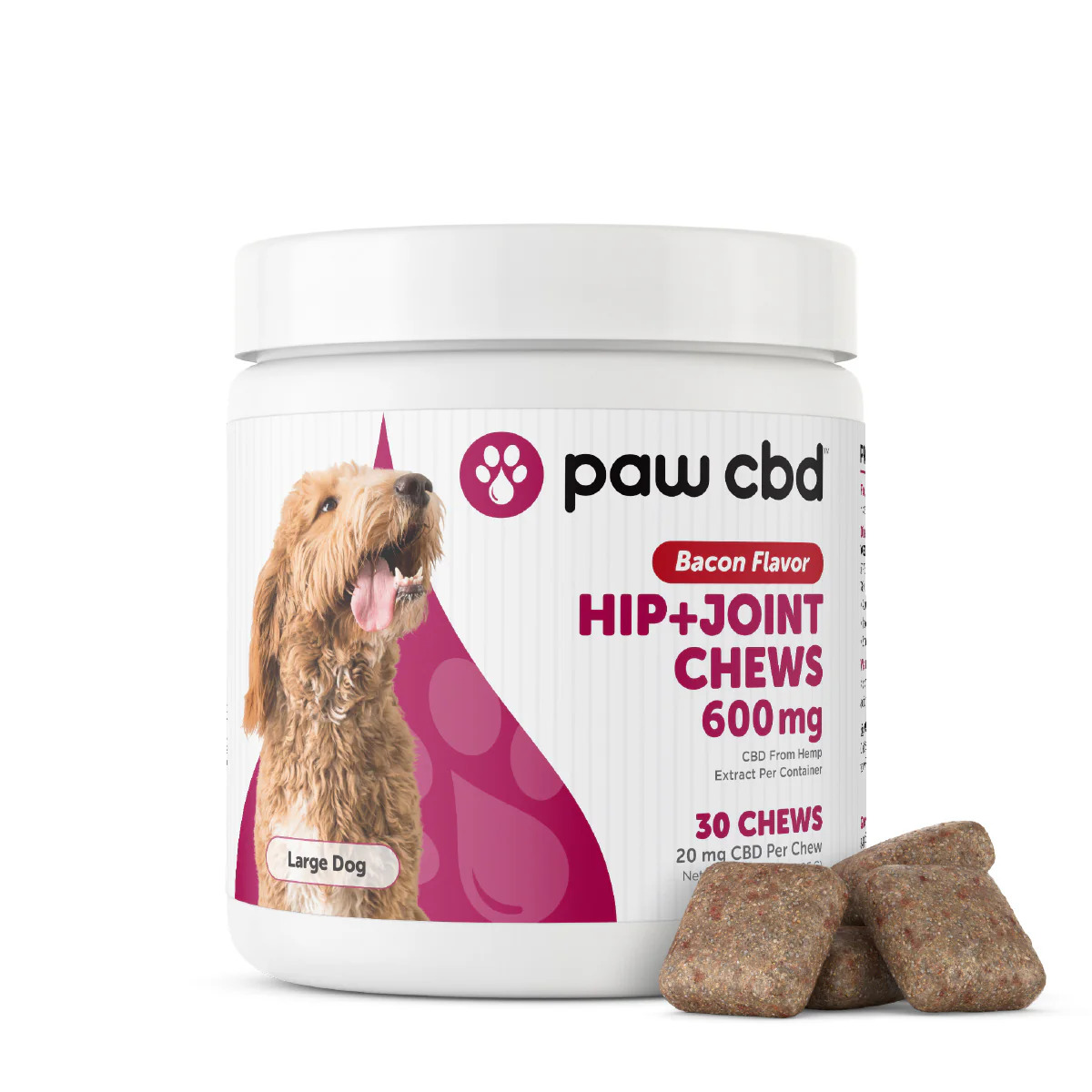 Paw CBD Hip Joint Chews Bacon 600mg 30ct Paw CBD Hip Joint Chews Bacon 600mg 30ct