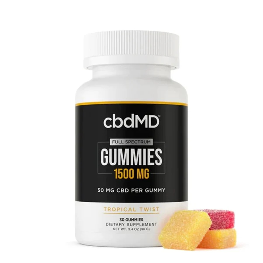 cbdMD Full Spectrum CBD Gummies Tropical Twist 1500mg 30ct cbdMD Full Spectrum CBD Gummies Tropical Twist 1500mg 30ct