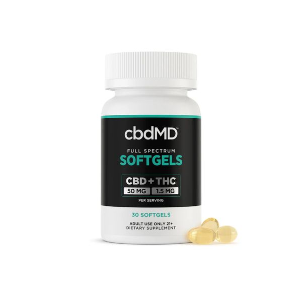cbdMD Full Spectrum CBD Softgels 1500mg 30ct
