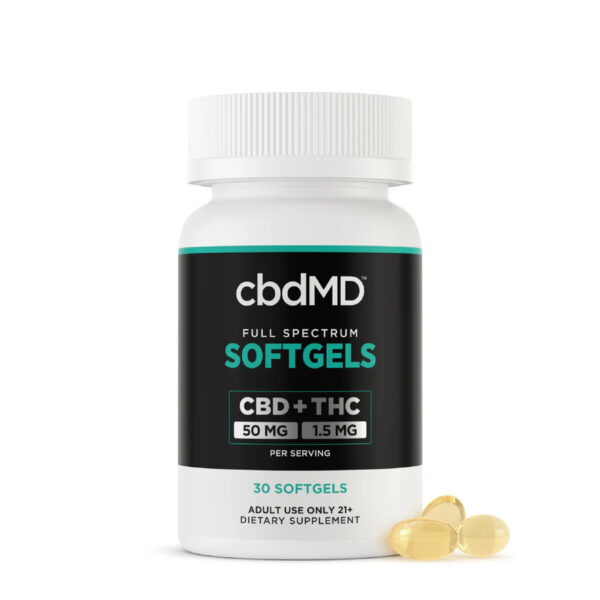 cbdMD Full Spectrum CBD Softgels 1500mg 30ct